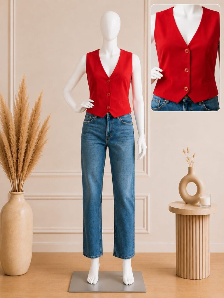Gilet rouge Naf Naf 40