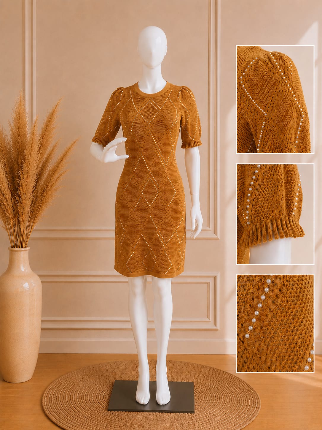 Robe Sandro ocre – Taille S